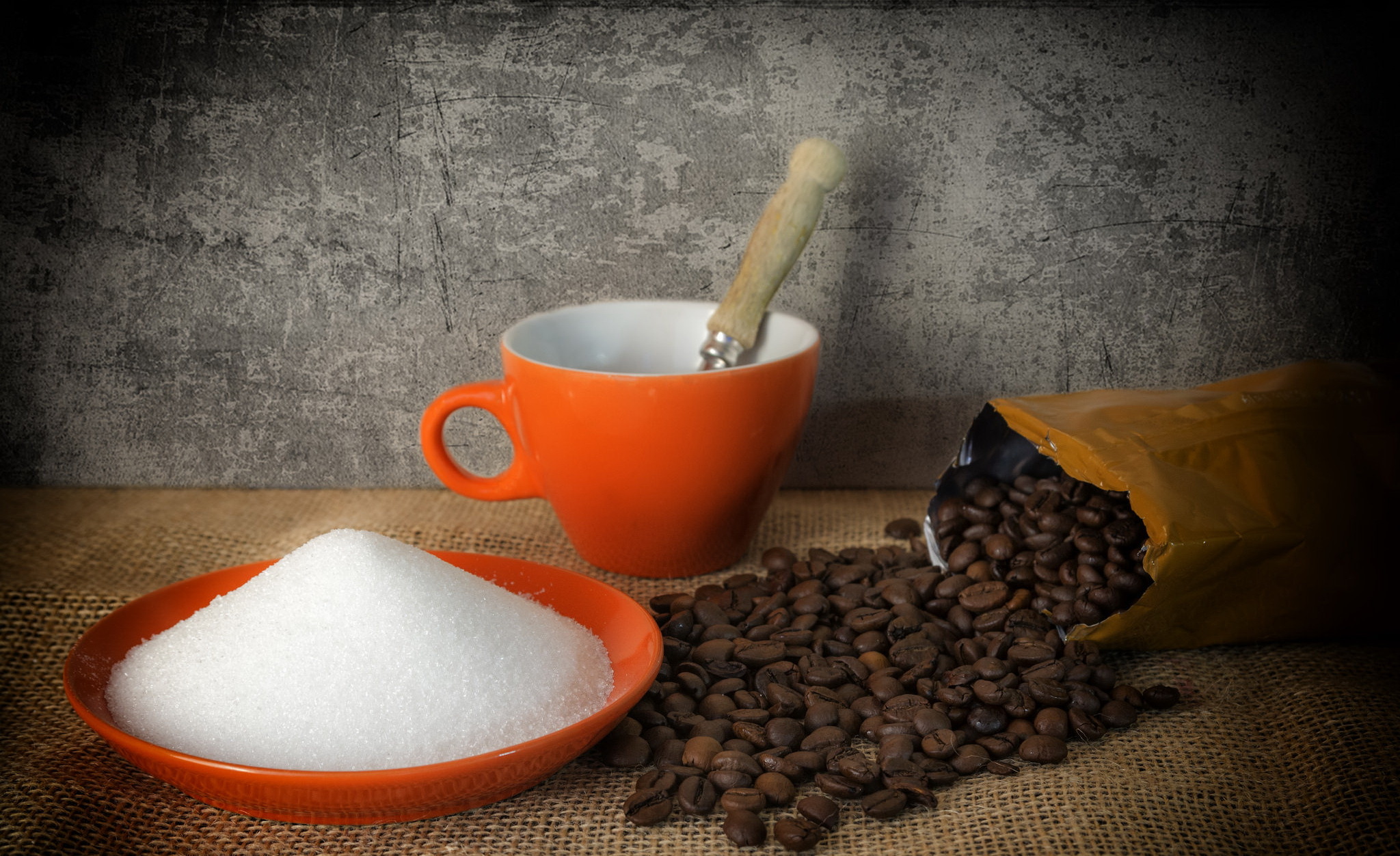 Обои зерна, кофе, сахар, grain, coffee, sugar разрешение 2048x1252 Загрузить