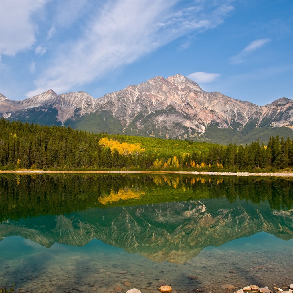 Обои озеро, горы, отражение, lake, mountains, reflection разрешение 2560x1600 Загрузить