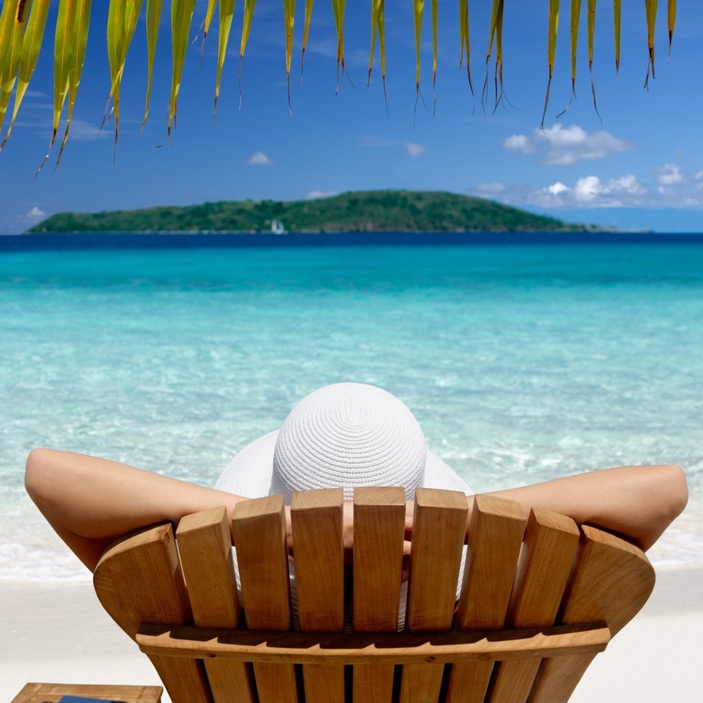 Обои остров, тропики, отпуск, шезлонг, island, tropics, vacation, chaise разрешение 1920x1440 Загрузить