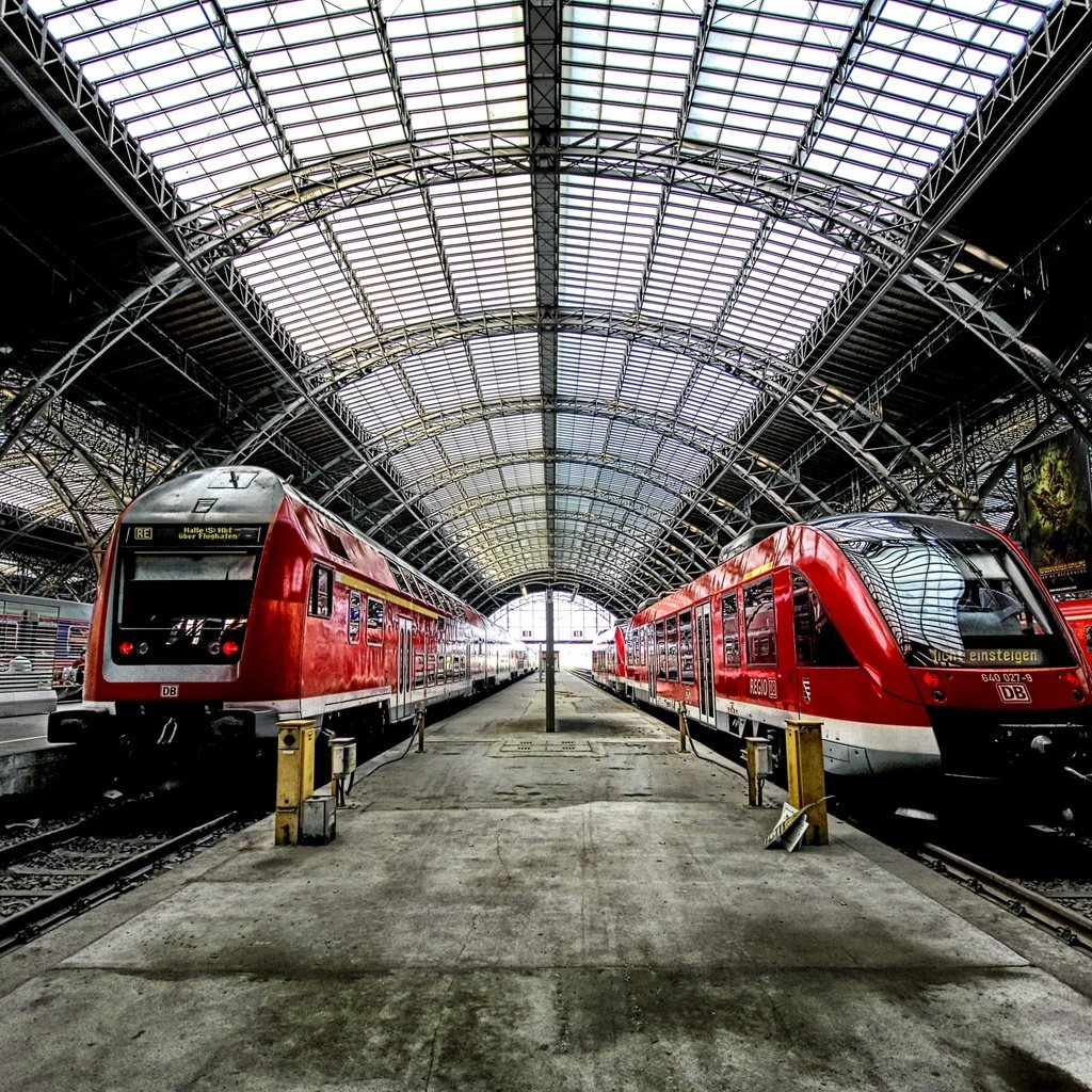 Обои станция, поезда, вокзал, station, trains разрешение 3670x2739 Загрузить