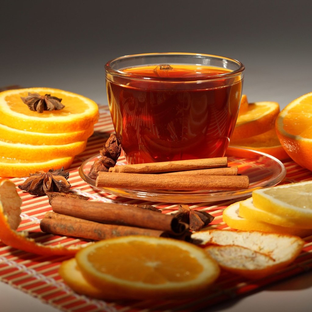 Обои корица, апельсины, чашка, чай, cinnamon, oranges, cup, tea разрешение 2560x1706 Загрузить