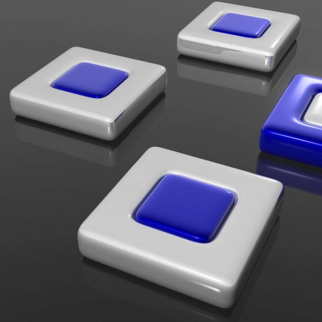 Обои кнопки, квадраты, квадратики, 3д, 3d-графика, button, squares, 3d, 3d graphics разрешение 1920x1080 Загрузить