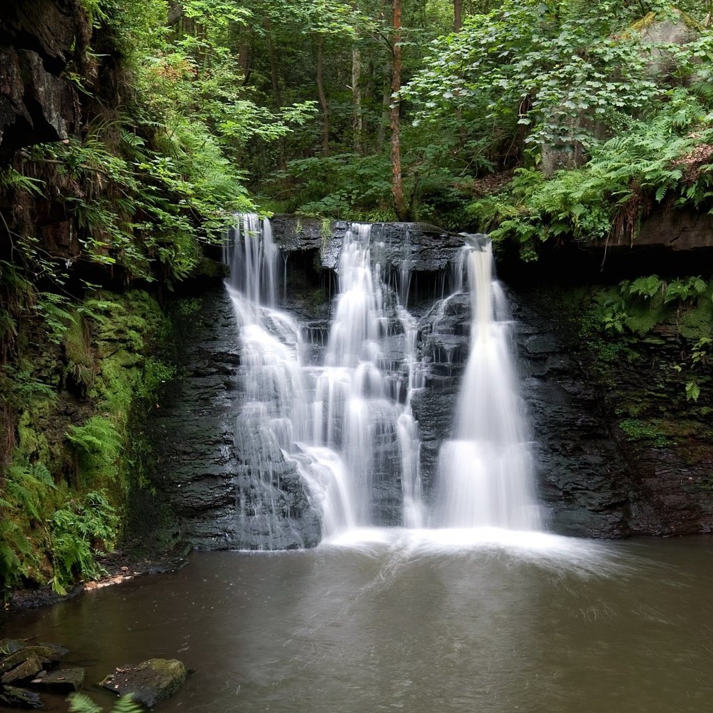 Обои природа, скала, водопад, англия, каскад, йоркшир, nature, rock, waterfall, england, cascade, yorkshire разрешение 1953x1400 Загрузить