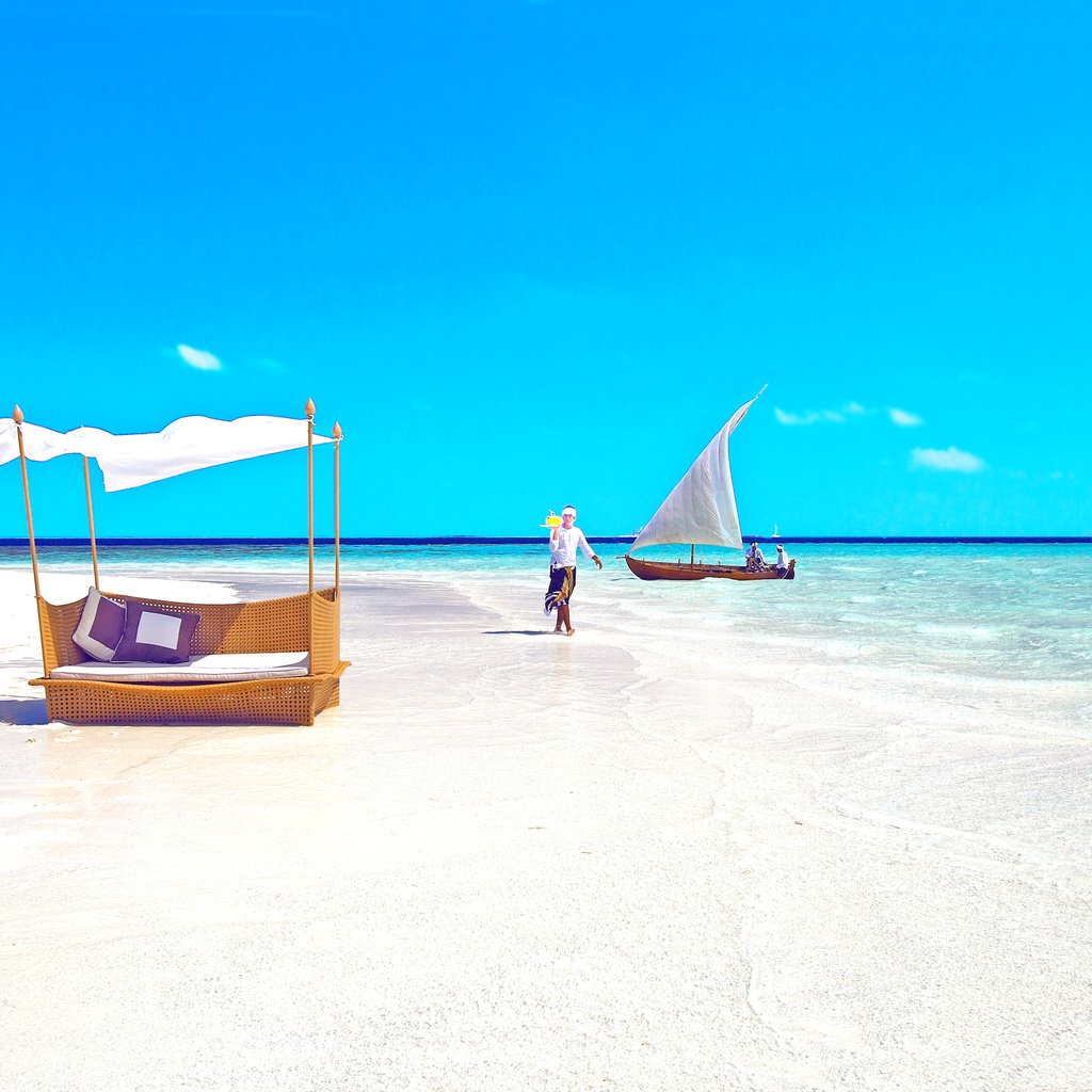 Обои море, пляж, лодка, остров, тропики, мальдивы, sea, beach, boat, island, tropics, the maldives разрешение 3218x2181 Загрузить