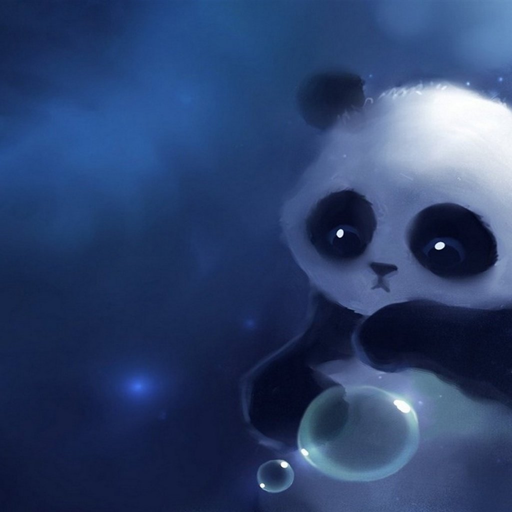 Обои панда, медведь, пузыри, панда с шариком, panda, bear, bubbles, panda with a ball разрешение 2560x1440 Загрузить