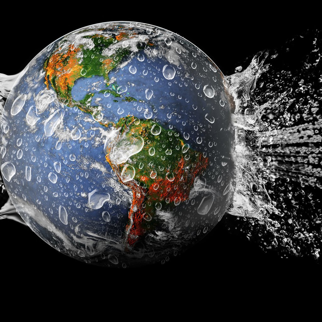 Обои вода, земля, планета, капли, water, earth, planet, drops разрешение 1920x1080 Загрузить