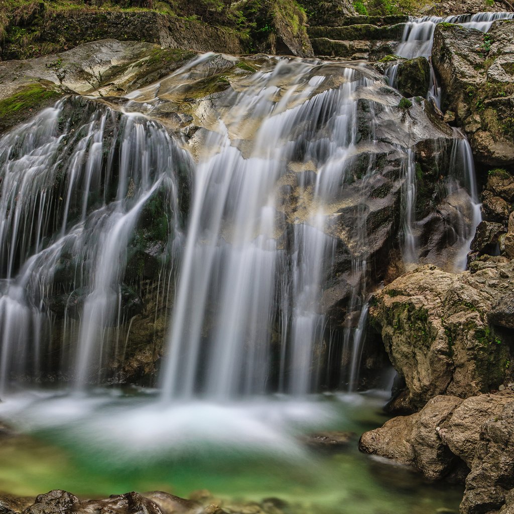 Обои камни, водопад, каскад, stones, waterfall, cascade разрешение 2048x1509 Загрузить