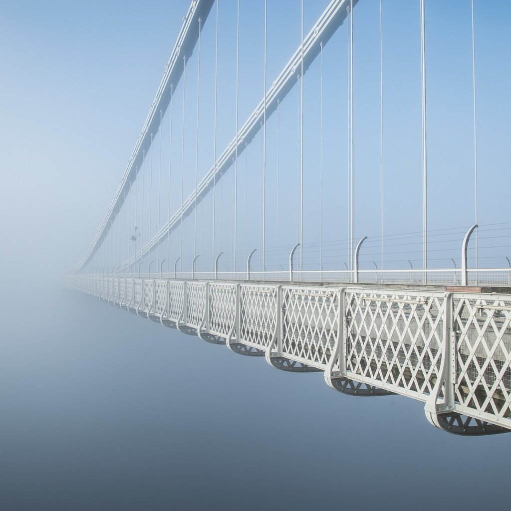 Обои туман, мост, пара, бесконечность, fog, bridge, pair, infinity разрешение 1920x1282 Загрузить
