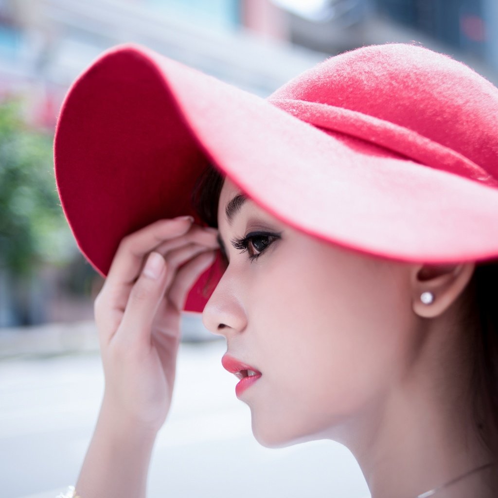 Обои красная, шляпа, азиатка, red, hat, asian разрешение 2990x1897 Загрузить