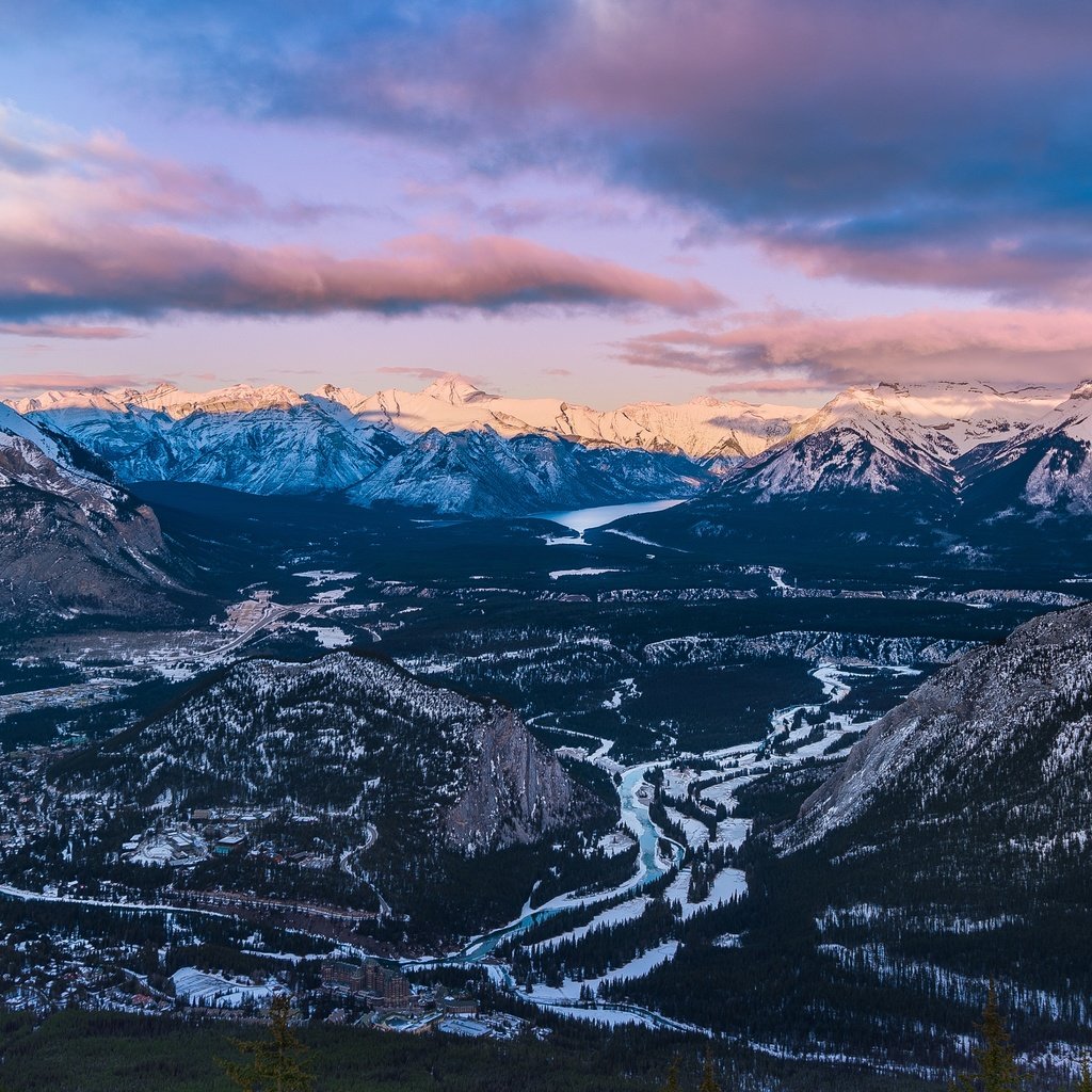 Обои горы, природа, дерево, лес, зима, канада, банф, mountains, nature, tree, forest, winter, canada, banff разрешение 3840x2160 Загрузить