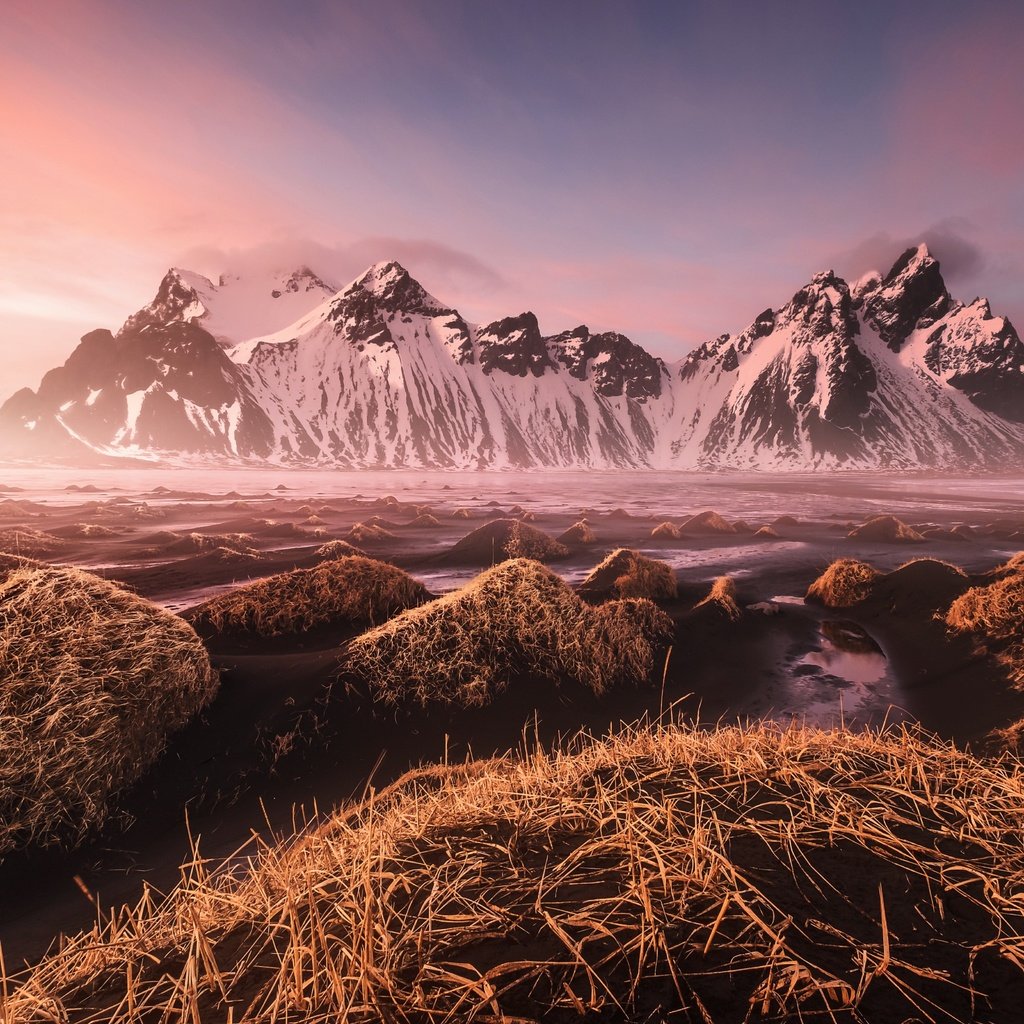 Обои горы, камни, закат, тучи, исландия, вестрахорн, mountains, stones, sunset, clouds, iceland, westerhorn разрешение 4896x3264 Загрузить