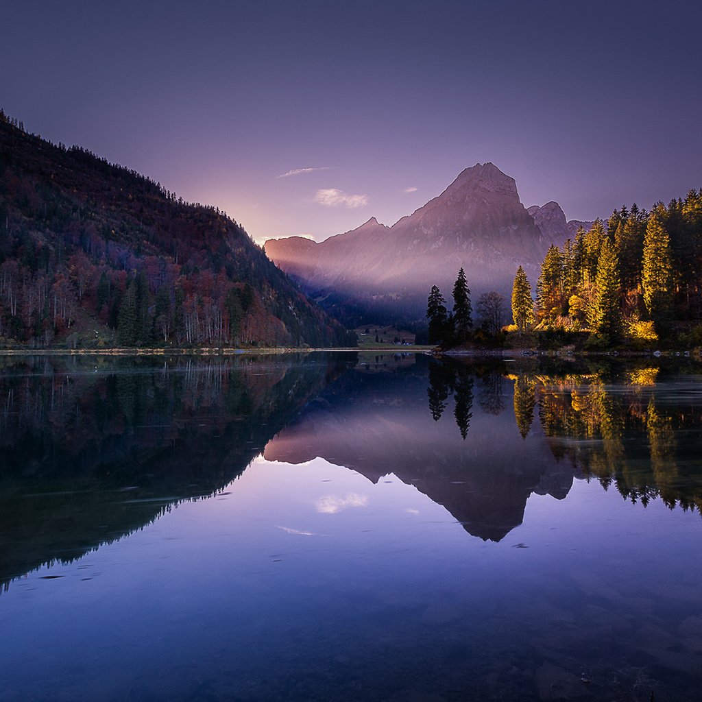 Обои небо, fabio antenore, деревья, озеро, горы, природа, лес, отражение, осень, the sky, trees, lake, mountains, nature, forest, reflection, autumn разрешение 1920x1080 Загрузить