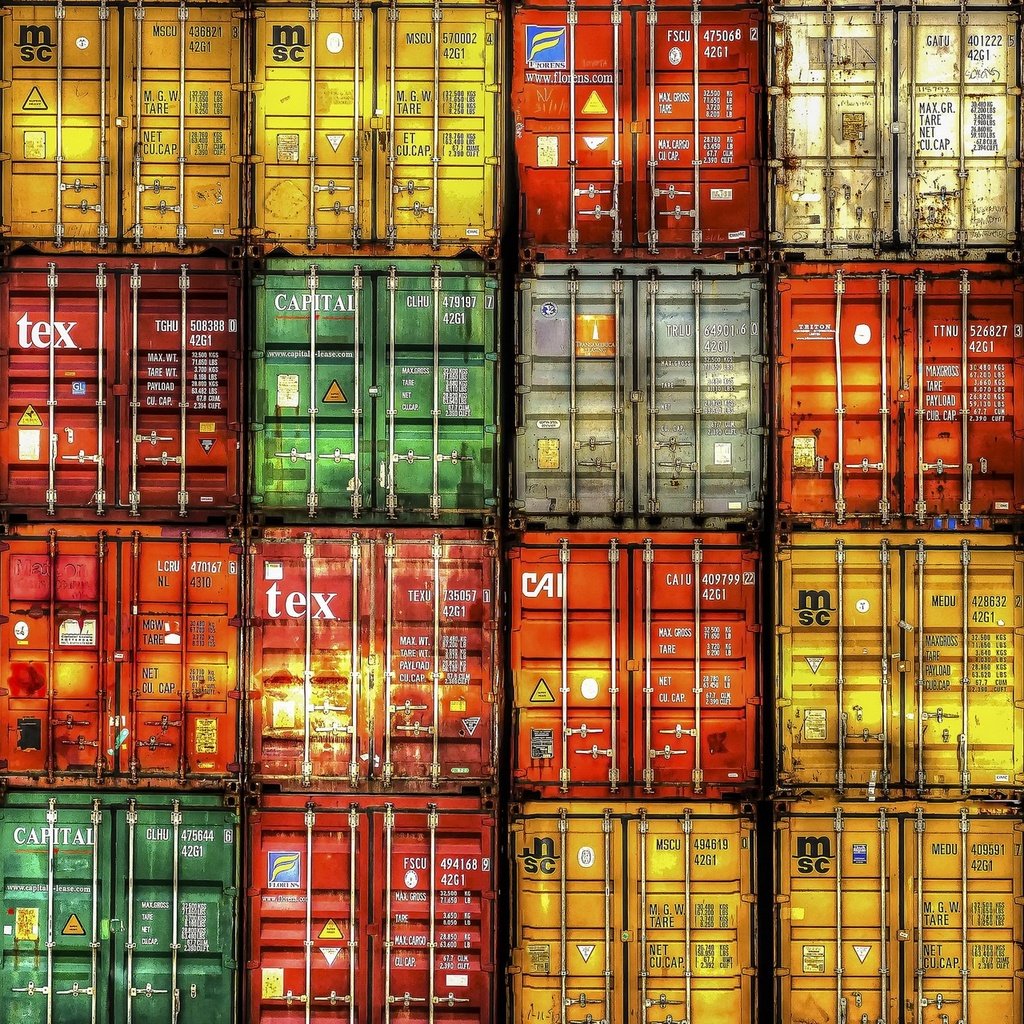 Обои фон, цвет, контейнеры, груз, контейнер, background, color, containers, cargo, container разрешение 1920x1280 Загрузить