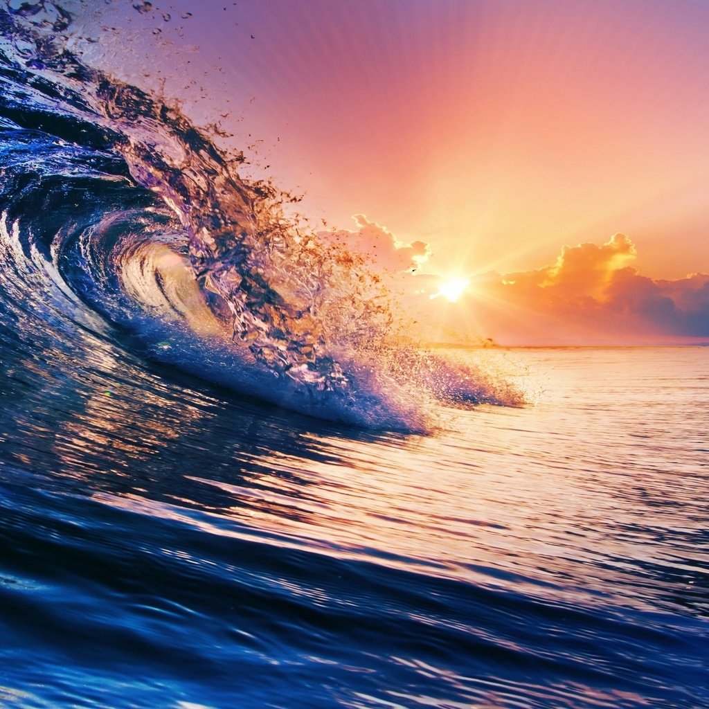 Обои закат, море, волна, sunset, sea, wave разрешение 2500x1563 Загрузить