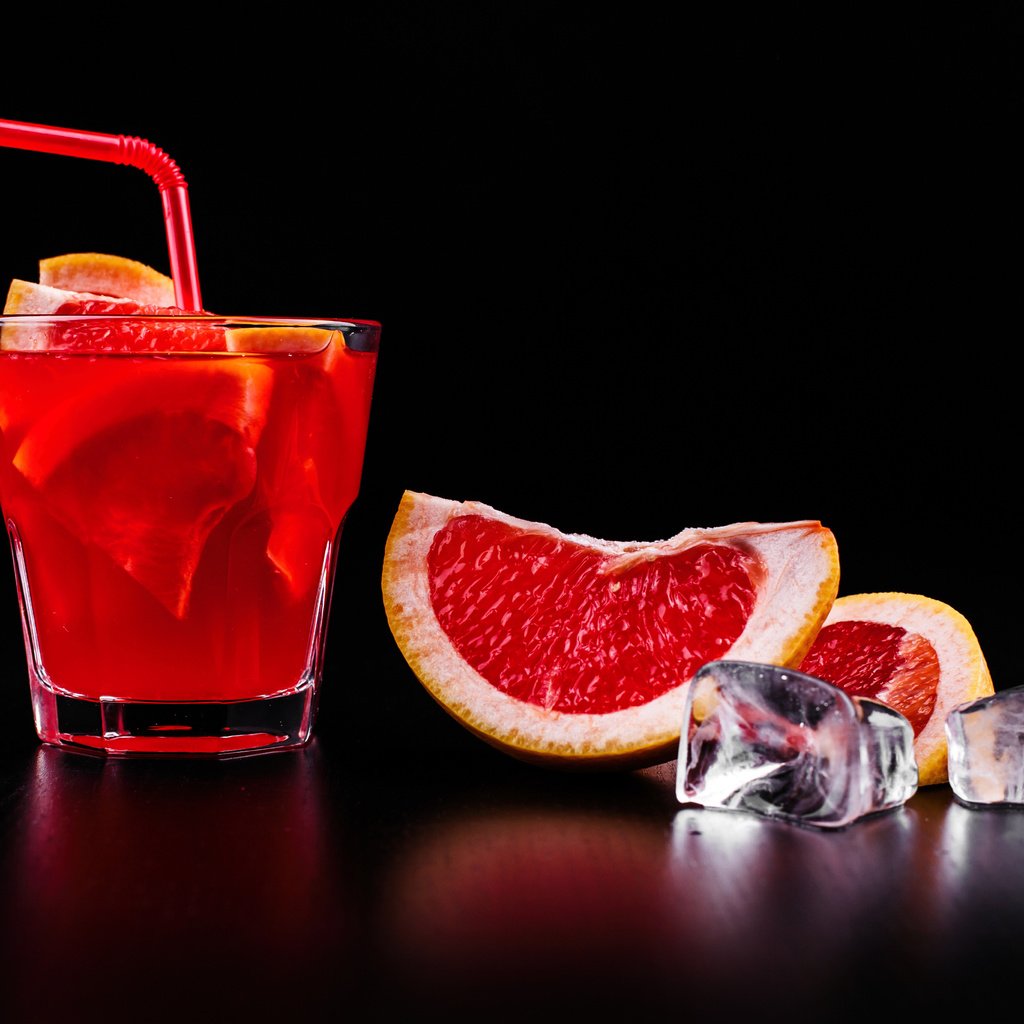 Обои напиток, коктейль, цитрус, грейпфрут, кубики льда, drink, cocktail, citrus, grapefruit, ice cubes разрешение 5291x3527 Загрузить