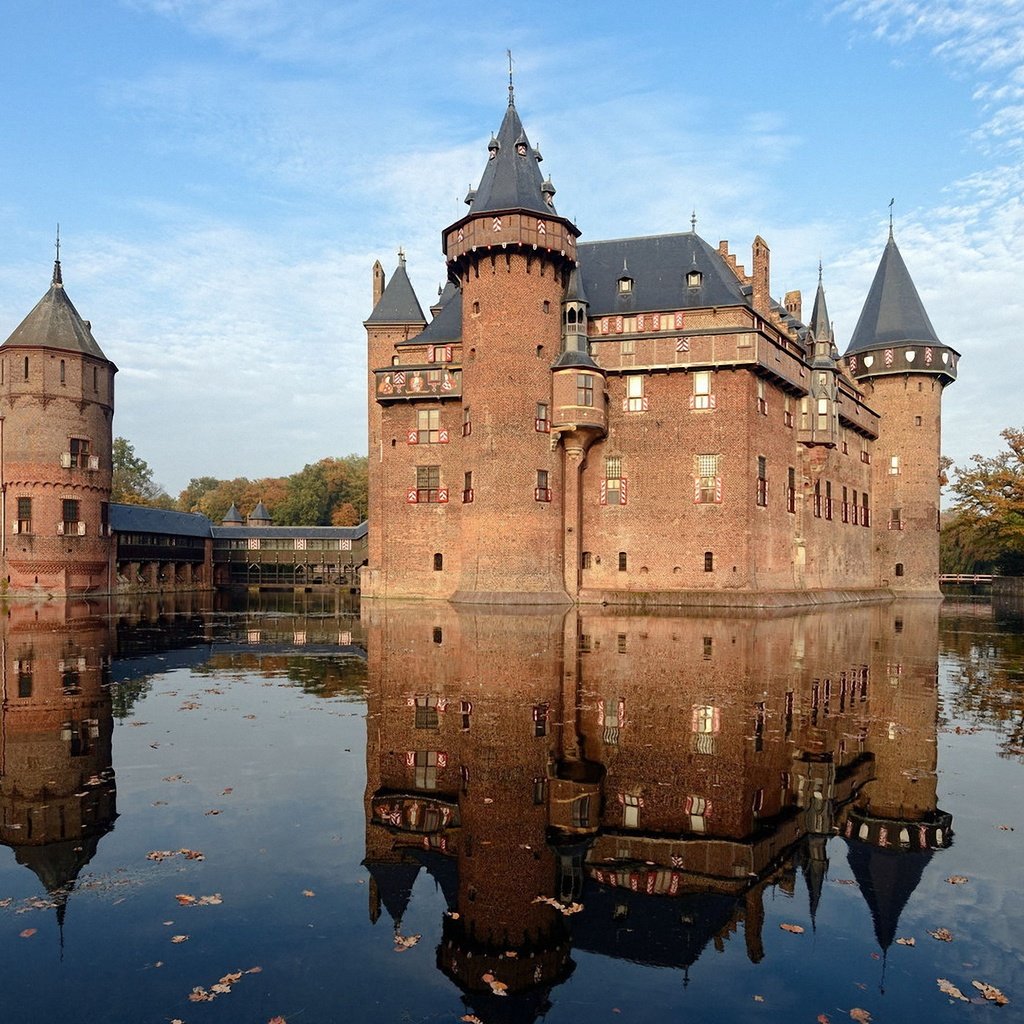 Обои вода, замок, нидерланды, голландия, замок де хаар, water, castle, netherlands, holland, castle de haar разрешение 2708x1523 Загрузить