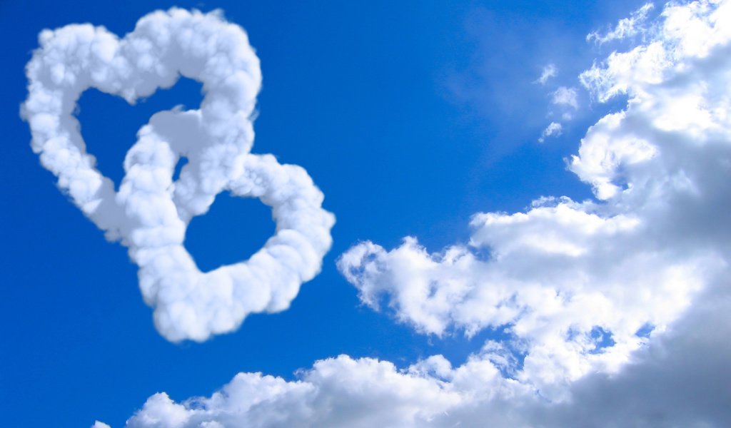 Обои небо, настроения, сердечки, облака, настроение, пейзажи, облако, сердечко, сердце, креатив, сердца, the sky, hearts, clouds, mood, landscapes, cloud, heart, creative разрешение 2560x1600 Загрузить