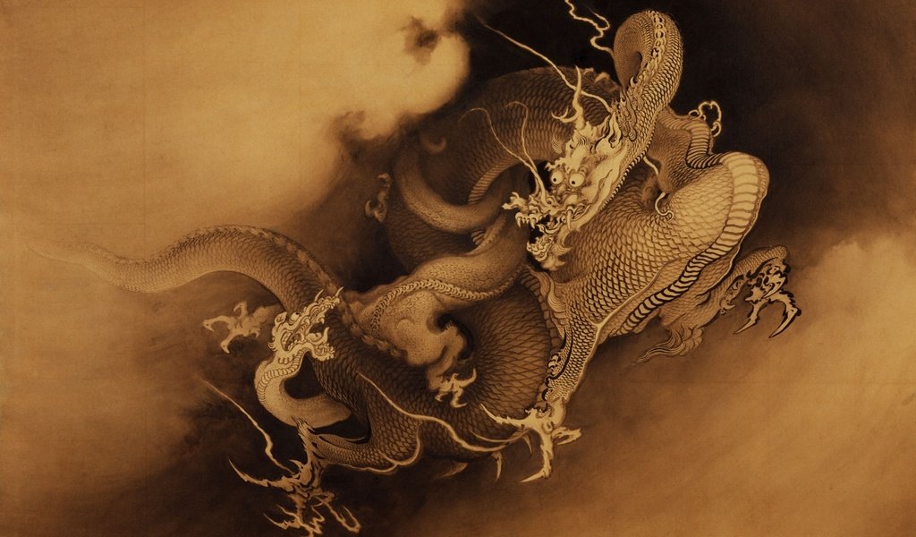 Обои рисунок, фон, усы, драконы, китайские, figure, background, mustache, dragons, chinese разрешение 2560x1600 Загрузить