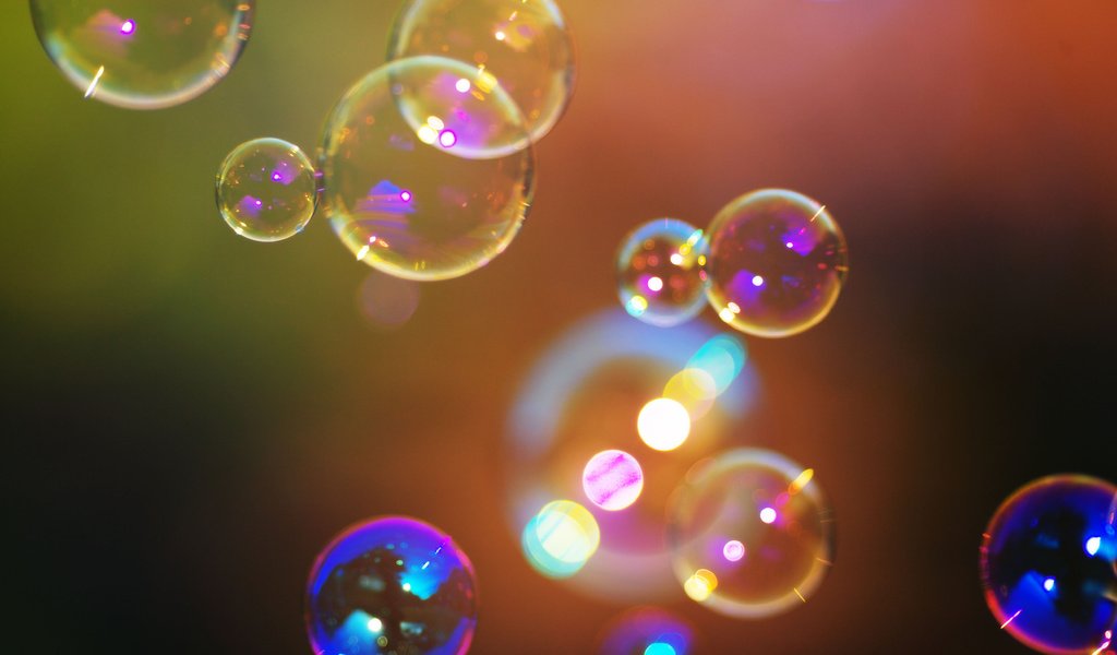 Обои свет, цвета, краски, блики, яркость, пена, мыльные пузыри, light, color, paint, glare, brightness, foam, bubbles разрешение 4992x3328 Загрузить