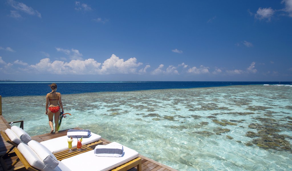 Обои пляж, тропики, мальдивы, beach, tropics, the maldives разрешение 2000x1330 Загрузить