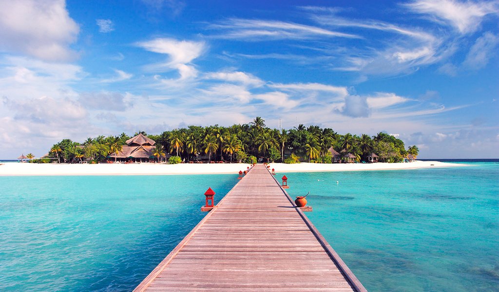 Обои остров, тропики, мальдивы, island, tropics, the maldives разрешение 1920x1280 Загрузить