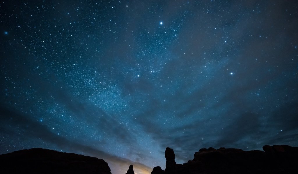 Обои небо, ночь, звезды, национальный парк арки, diana robinson, the sky, night, stars, arches national park разрешение 2048x1367 Загрузить