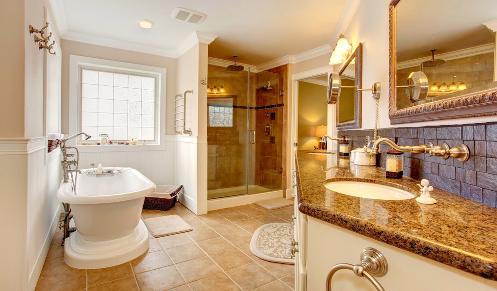 Обои стиль, интерьер, дизайн, ванная, style, interior, design, bathroom разрешение 3840x2400 Загрузить