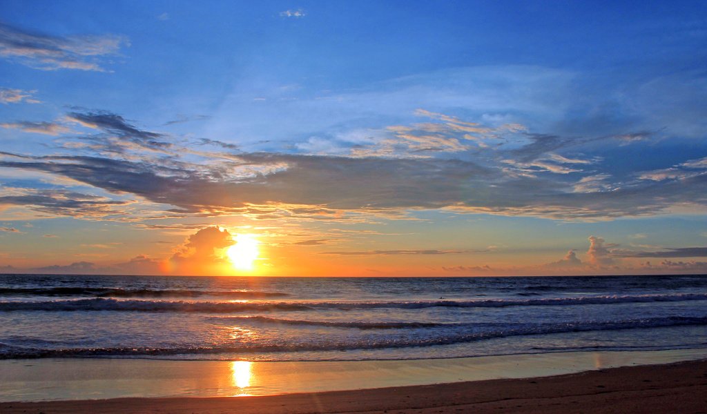 Обои волны, закат, пляж, прибой, wave, sunset, beach, surf разрешение 4899x3216 Загрузить