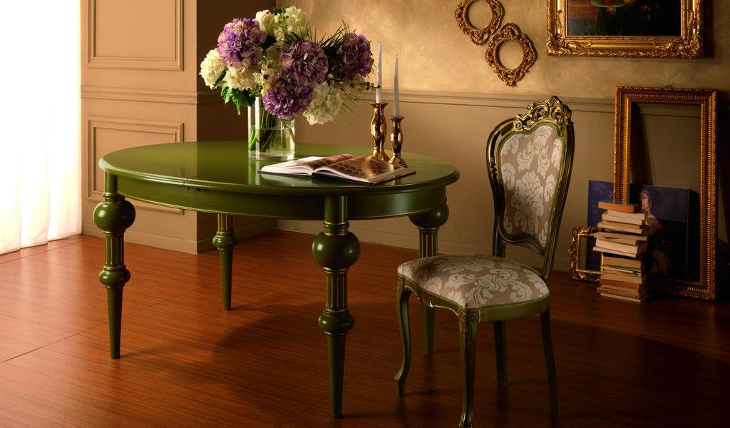 Обои стол, стул, классика, tomassi, классический интерьер, table, chair, classic, classic interior разрешение 2560x1600 Загрузить