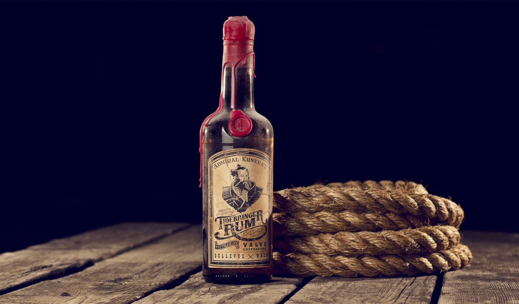 Обои веревка, бутылка, дерева, ром, бутылек, admiral kunkka tidebringer rum, rope, bottle, wood, rum разрешение 1920x1080 Загрузить