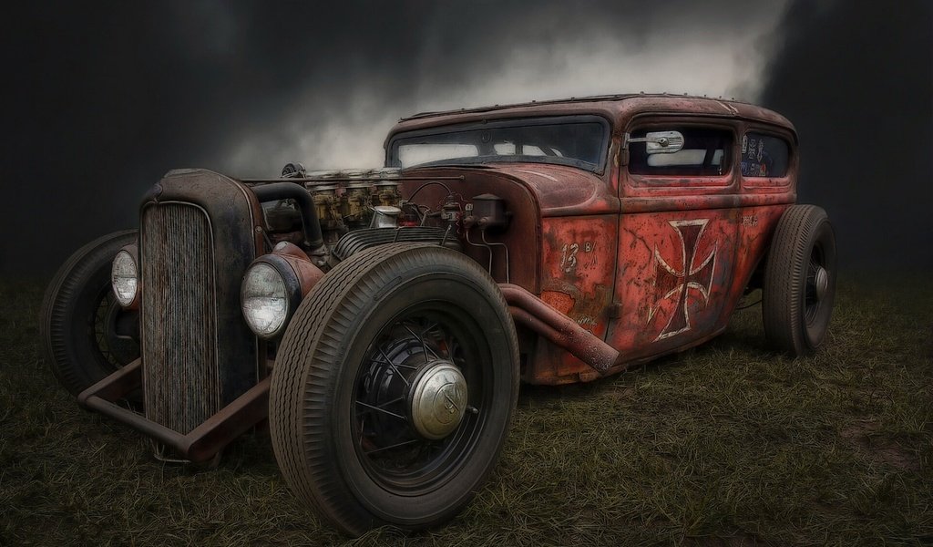 Обои ретро, хот род, хот-род, rat rod, retro, hot rod разрешение 1920x1348 Загрузить