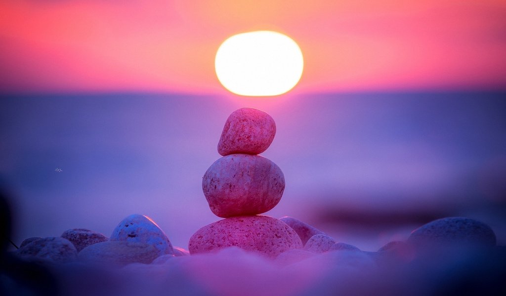 Обои камни, закат, фото, море, красивая, оригинальная, художественная, stones, sunset, photo, sea, beautiful, original, art разрешение 1920x1200 Загрузить
