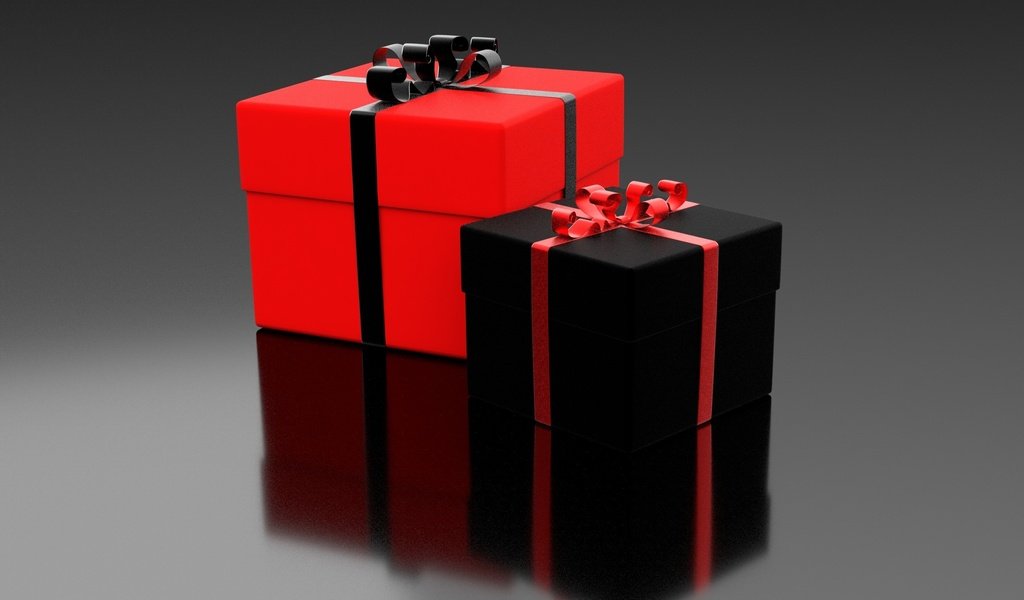 Обои подарки, черный, красный, ленты, коробки, gifts, black, red, tape, box разрешение 3000x1968 Загрузить