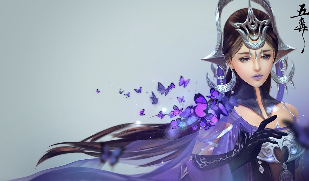 Обои арт, девушка, бабочка, бабочки, магия, цзянь ван, art, girl, butterfly, magic, jian wang разрешение 1920x1080 Загрузить