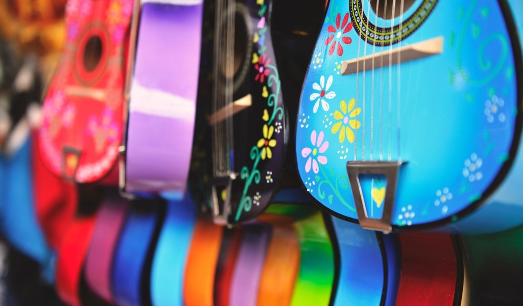 Обои гитара, разноцветные, цвет, роспись, яркие, гитары, цветочки, guitar, colorful, color, painting, bright, flowers разрешение 7200x4800 Загрузить