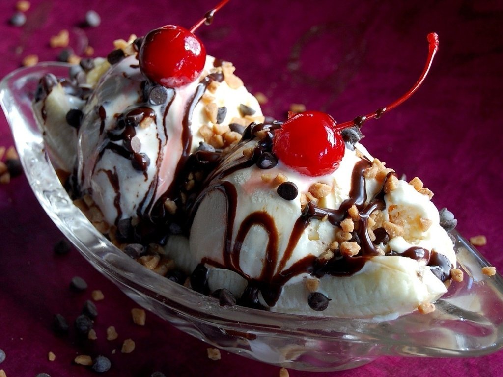 Обои мороженое, еда, вишня, шоколад, сладкое, пирожное, ice cream, food, cherry, chocolate, sweet, cake разрешение 1920x1200 Загрузить