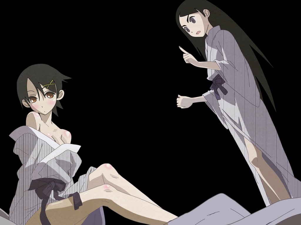 Обои вектор, прозрачная, sayonara zetsubou sensei, kitsu chiri, fuura kafuka, vector, transparent разрешение 2625x1744 Загрузить