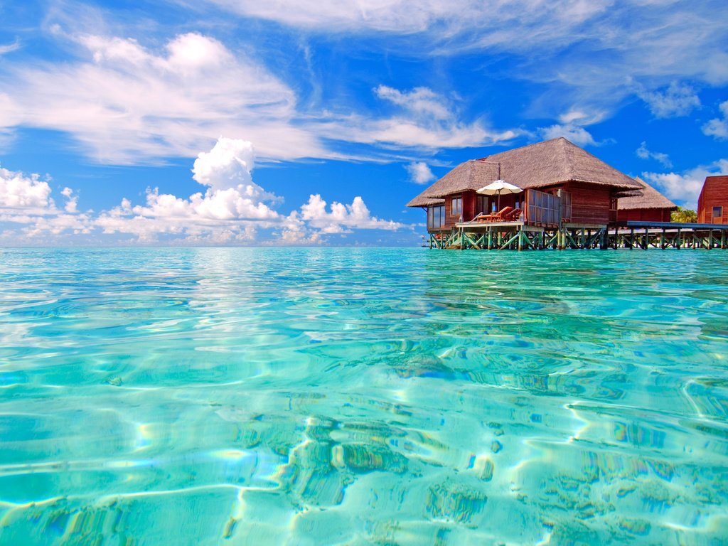 Обои бунгало, тропики, мальдивы, bungalow, tropics, the maldives разрешение 4288x2848 Загрузить