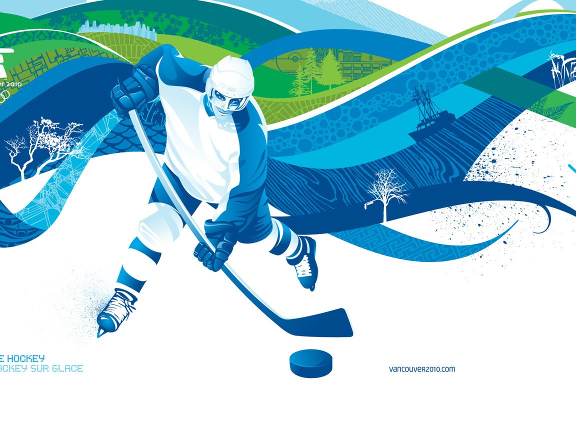 Обои хоккей, ванкувер, олимпиада 2010, hockey, vancouver, olympics 2010 разрешение 1920x1200 Загрузить
