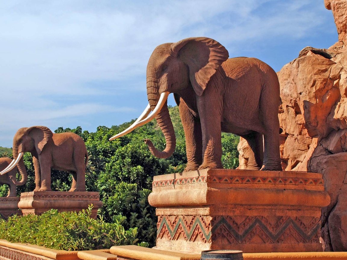 Обои статуи, слоны, statues, elephants разрешение 1920x1200 Загрузить