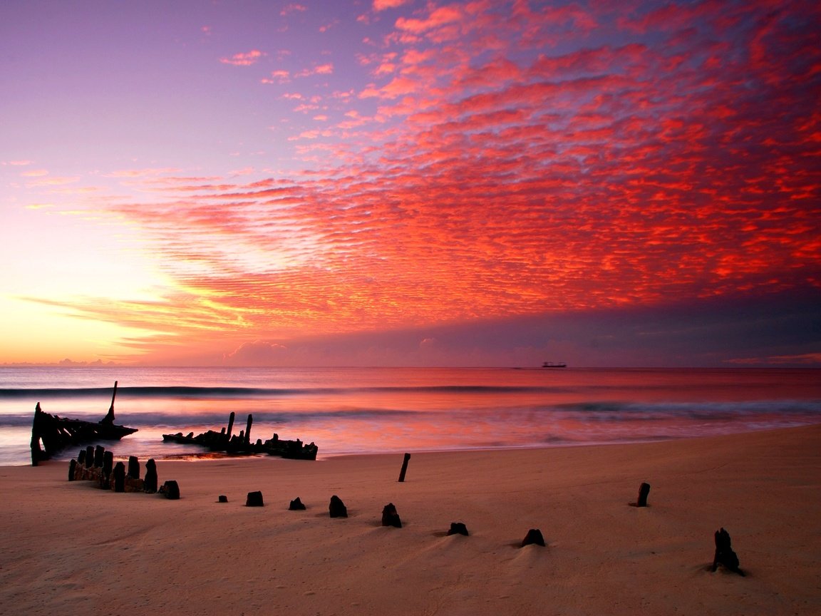 Обои закат, море, пляж, sunset, sea, beach разрешение 3636x2551 Загрузить