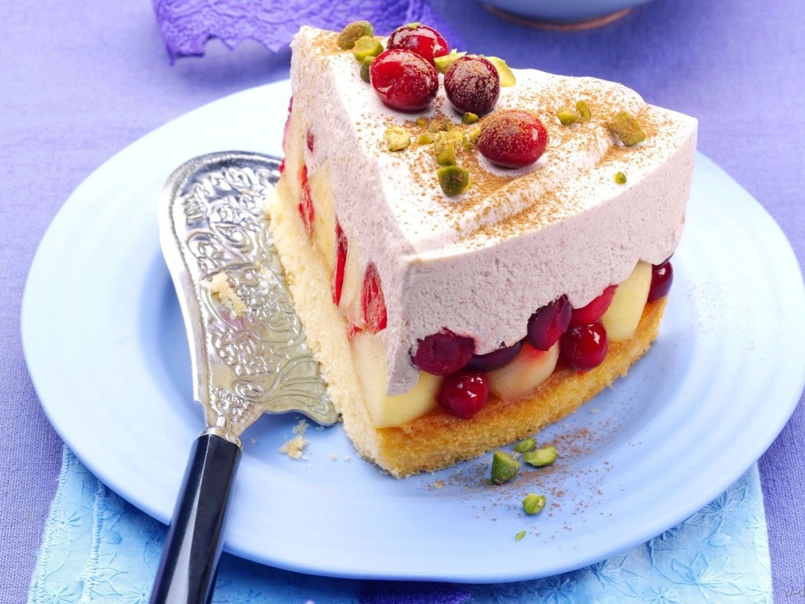 Обои крем для торта, фрукты, ягоды, сладкое, торт, десерт, пирожное, cream cake, fruit, berries, sweet, cake, dessert разрешение 1920x1280 Загрузить