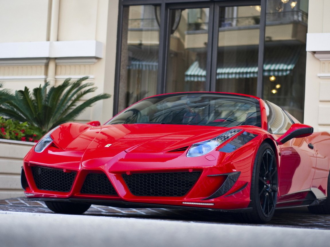 Обои краcный, феррари, карбон, блака, монако, mansory, 458, италиа, red, ferrari, carbon, black, monaco, italia разрешение 1920x1200 Загрузить