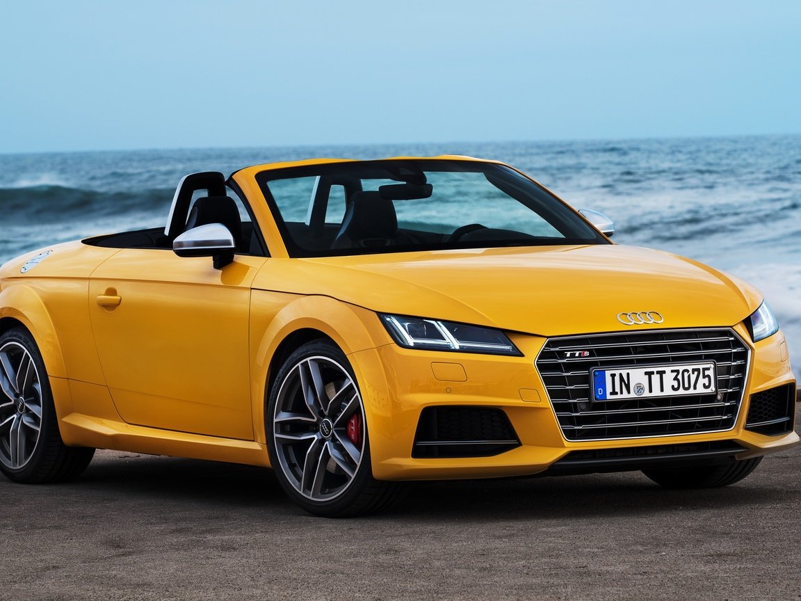 Обои желтый, пляж, ауди, tts, yellow, beach, audi разрешение 4096x2304 Загрузить