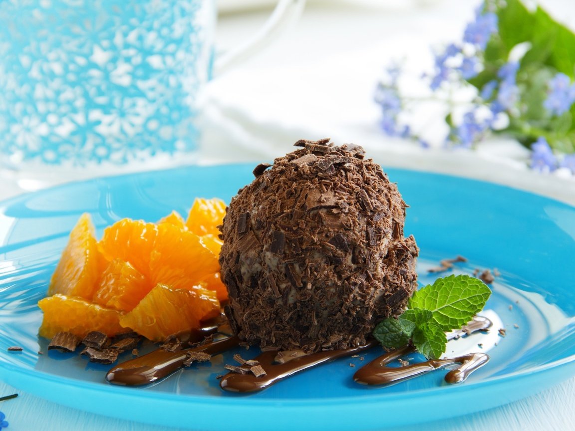 Обои мята, мороженое, апельсин, шоколад, сладкое, тарелка, mint, ice cream, orange, chocolate, sweet, plate разрешение 3600x2364 Загрузить