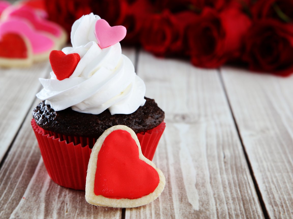 Обои сердце, праздник, печенье, день святого валентина, пирожное, кекс, капкейк, heart, holiday, cookies, valentine's day, cake, cupcake разрешение 3264x2176 Загрузить
