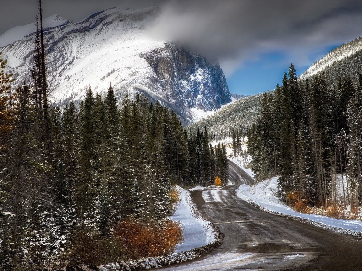 Обои дорога, горы, природа, зима, road, mountains, nature, winter разрешение 3840x2160 Загрузить