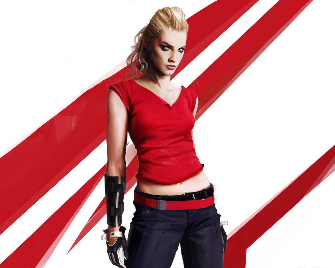 Обои девушка, взгляд, mirror&#39;s edge, селеста, girl, look, celeste разрешение 1920x1200 Загрузить