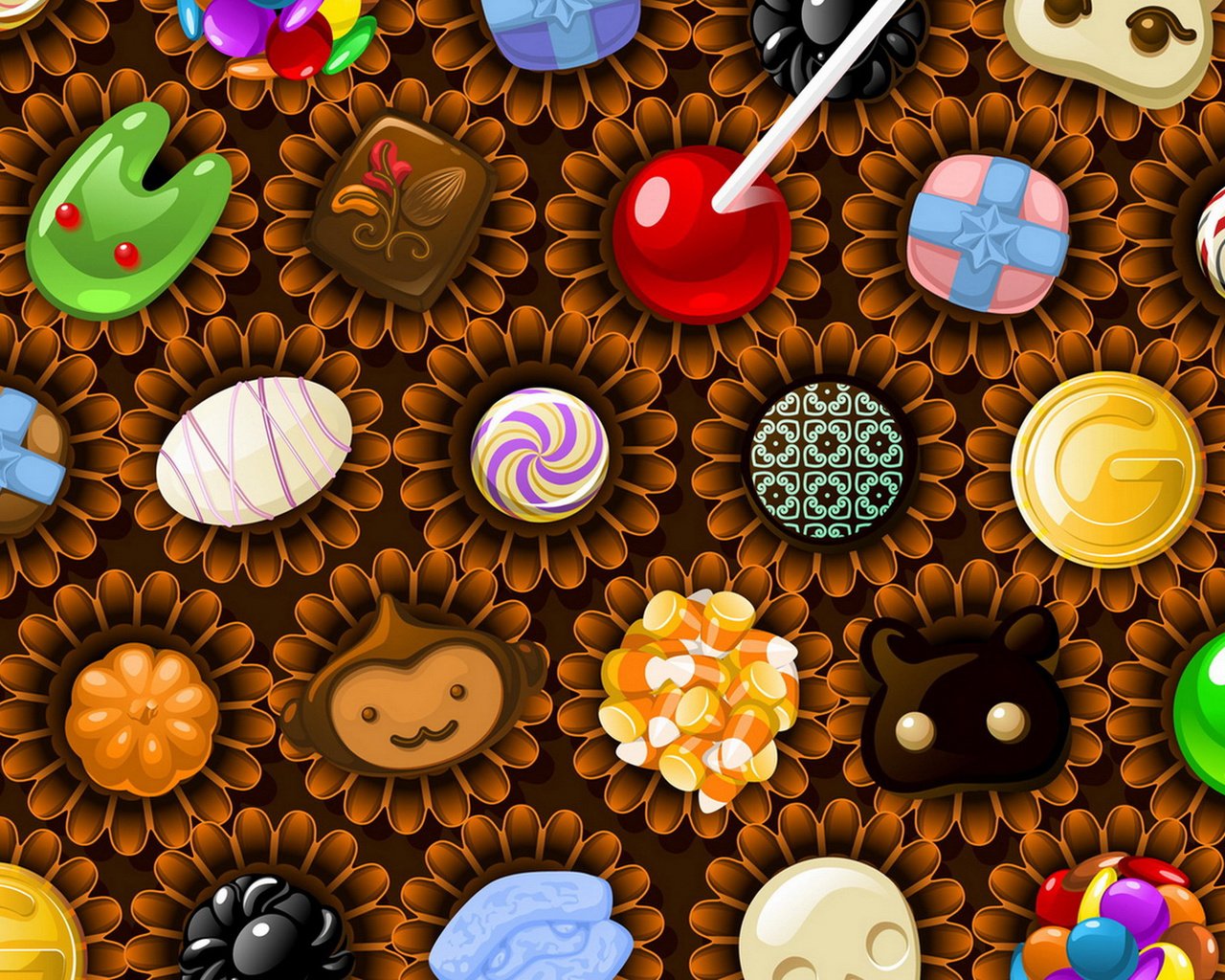 Обои конфеты, шоколад, леденцы, пастила, candy, chocolate, lollipops разрешение 1920x1200 Загрузить