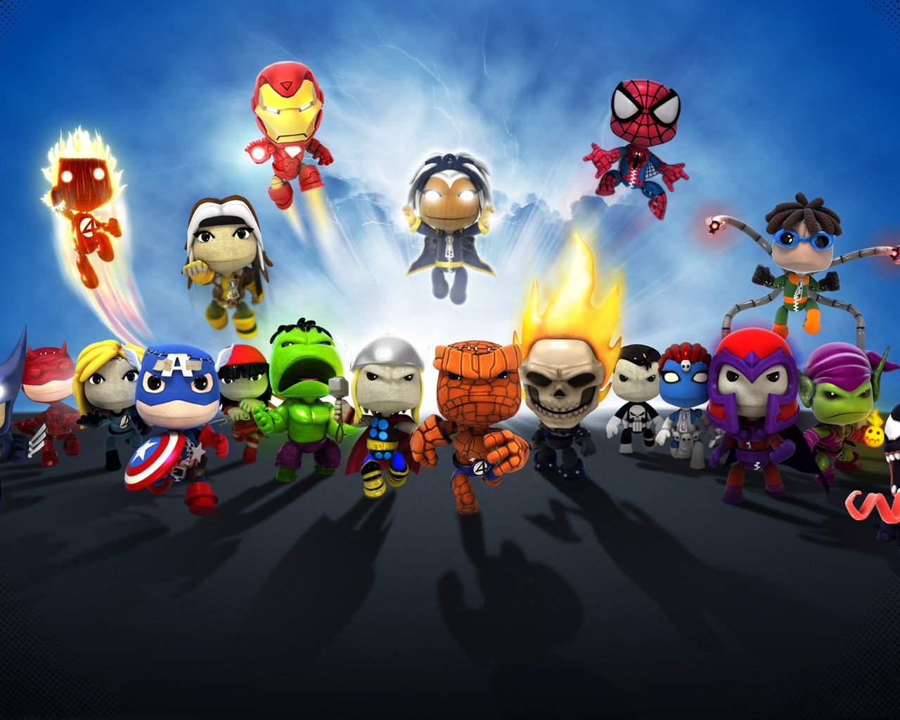 Обои герои, little big planet, комиксы, пародия, heroes, comics, parody разрешение 1920x1080 Загрузить